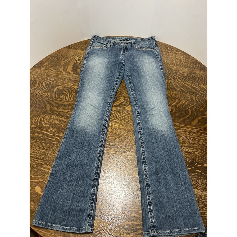 Ariat Turquoise Bootcut Jeans Womens 29L Medium Wash Embroidered Western